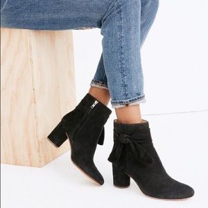 Madewell Bow Boots in Suede